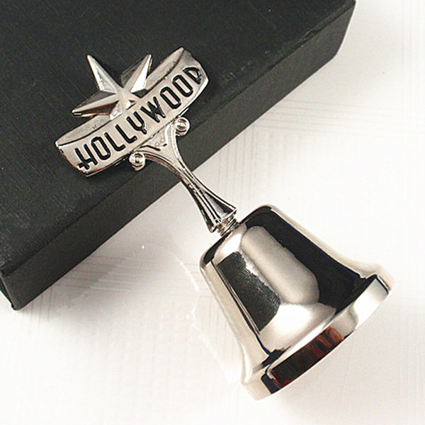 Metal table bell with Hollywood logo