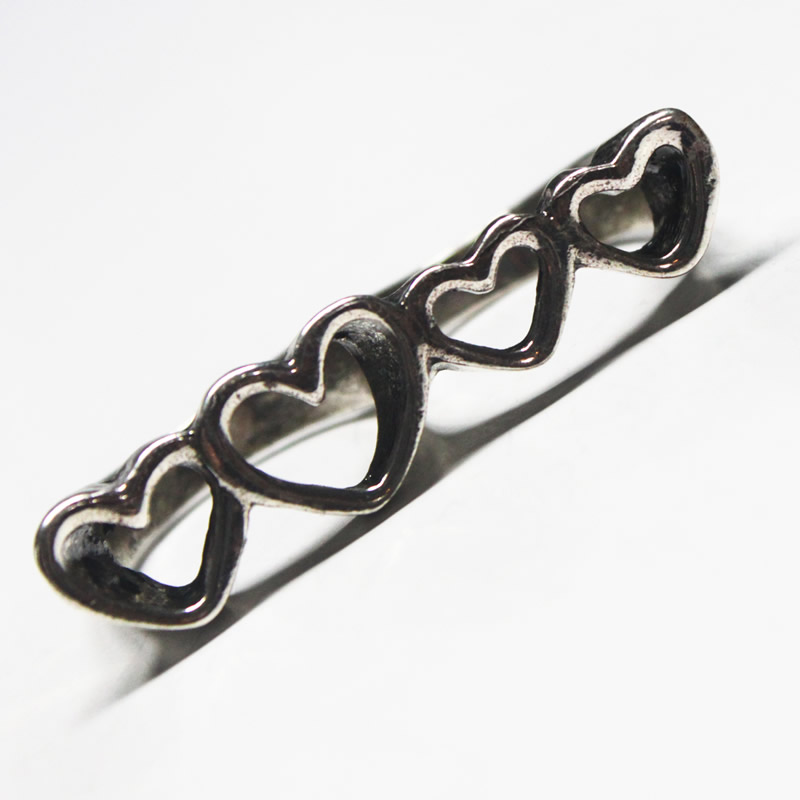 Fashion jewelry  -Heart shaped metal double ring
