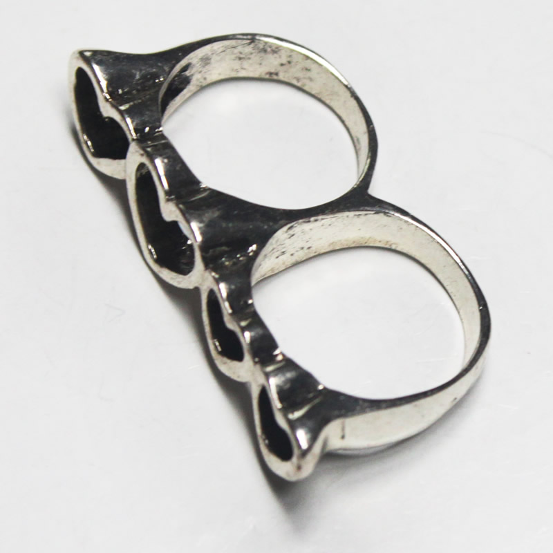 Fashion jewelry  -Heart shaped metal double ring