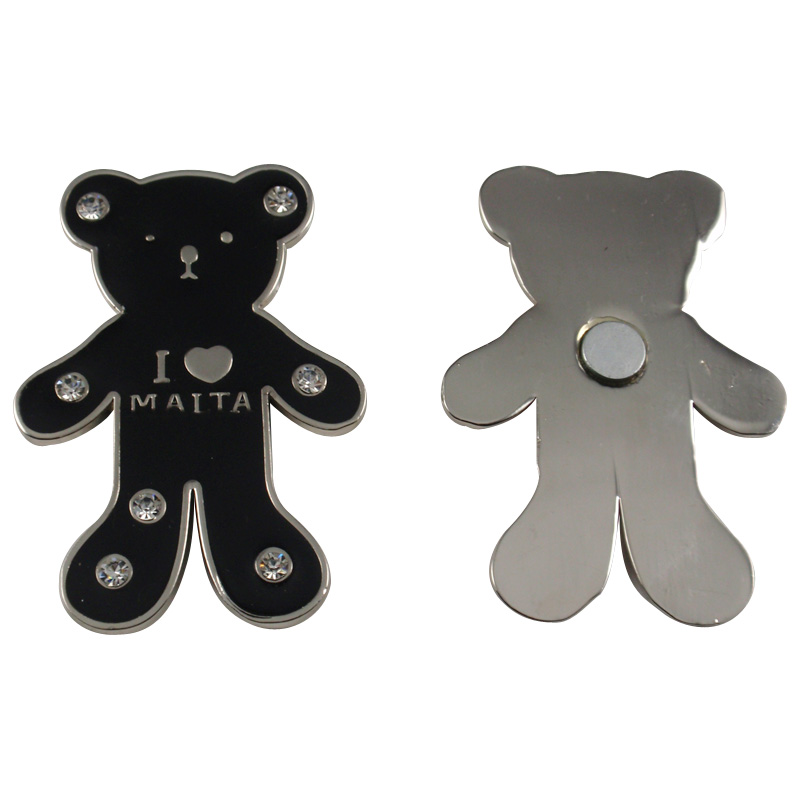 Bear shaped Metal fridge magnet